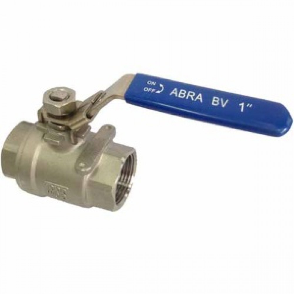 Шаровые краны муфтовые полнопроходные нержавеющие ABRA-BV027A
