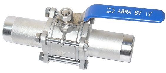 Шаровые краны полнопроходные нержавеющие ABRA-BV61L DN15-100 PN40